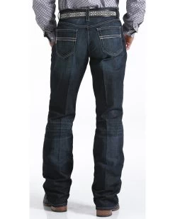 Cinch Men's Carter 2.4 Dark Wash Mid Rise Relaxed Bootcut Performance Jeans