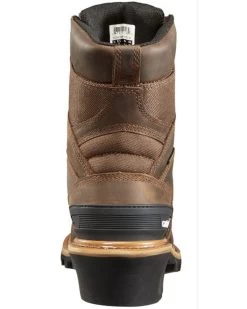 Carhartt 8" Crazy Horse Brown Waterproof Insulated Logger Boot - Composite Toe -Western Cowboy Clothing Store 050P79 K8 P4