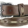 Nocona Men's Roughout Overlay Western Belt