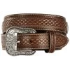 Ariat Men's Fabric Inlay Concho & Basketweave Leather Belt -Western Cowboy Clothing Store 120K64 19 P1