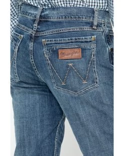 Wrangler Retro Men's Layton Medium Wash Low Rise Slim Bootcut Jeans - Tall -Western Cowboy Clothing Store 2000170000 402 P5