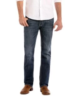 Rock & Roll Denim Men's Small "V" Reflex Revolver Slim Straight Jeans -Western Cowboy Clothing Store 2000212741 402 P3