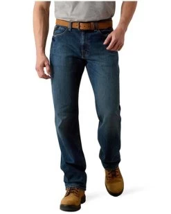 Ariat Men's Rebar M3 Loose Fit Sierra Wash Straight Jeans