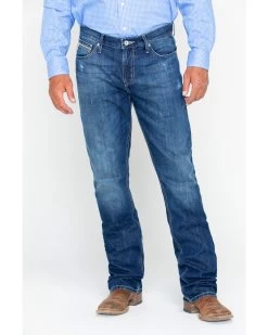 Cinch Men's Ian Dark Stonewash Slim Fit Boot Cut Jeans -Western Cowboy Clothing Store 2000240164 402 P5