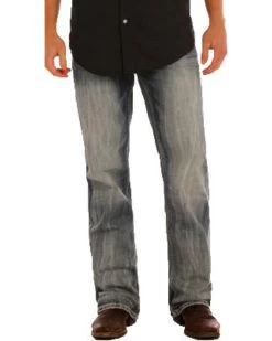 Rock & Roll Denim Men's Double Barrel Small "V" Straight Leg Jeans -Western Cowboy Clothing Store 2000241161 402 P2