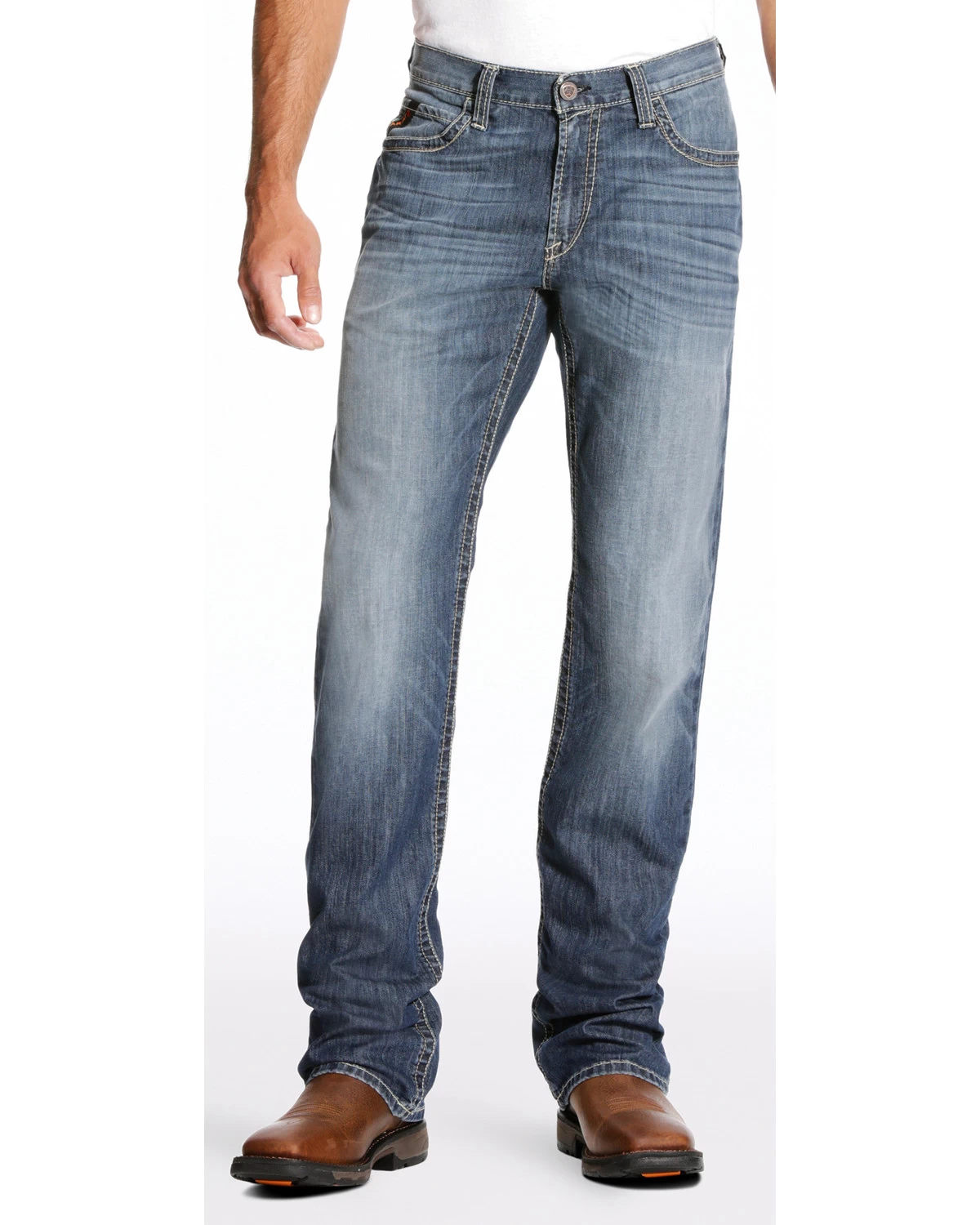 Ariat Men's FR M4 Inherent Boundary Low Rise Bootcut Jeans - Big 4 Ariat Men's FR M4 Inherent Boundary Low Rise Bootcut Jeans - Big - Image 2