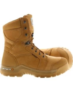 Carhartt Men's 8" Waterproof Insulated Rugged Flex Work Boots - Round Toe -Western Cowboy Clothing Store 2000243204 285 RT