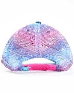 RopeSmart Little Girls' Denim Southwestern Print Mesh-Back Ball Cap -Western Cowboy Clothing Store 2000278800 400 P3