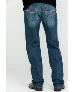 Cinch Men's Grant Medium Stonewash Mid Relaxed Bootcut Jeans