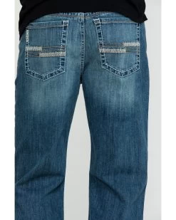 Cinch Men's Grant Medium Stonewash Mid Relaxed Bootcut Jeans -Western Cowboy Clothing Store 2000283510 402 P4