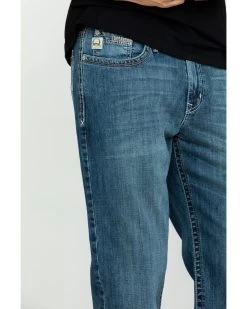Cinch Men's Grant Medium Stonewash Mid Relaxed Bootcut Jeans -Western Cowboy Clothing Store 2000283510 402 P5
