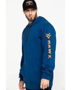 Hawx Men's Logo Sleeve Performance Fleece Hooded Work Sweatshirt -Western Cowboy Clothing Store 2000284116 400 P3