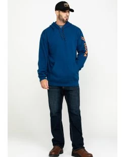 Hawx® Men's Logo Sleeve Performance Fleece Hooded Work Sweatshirt - Big & Tall -Western Cowboy Clothing Store 2000284117 400 P6
