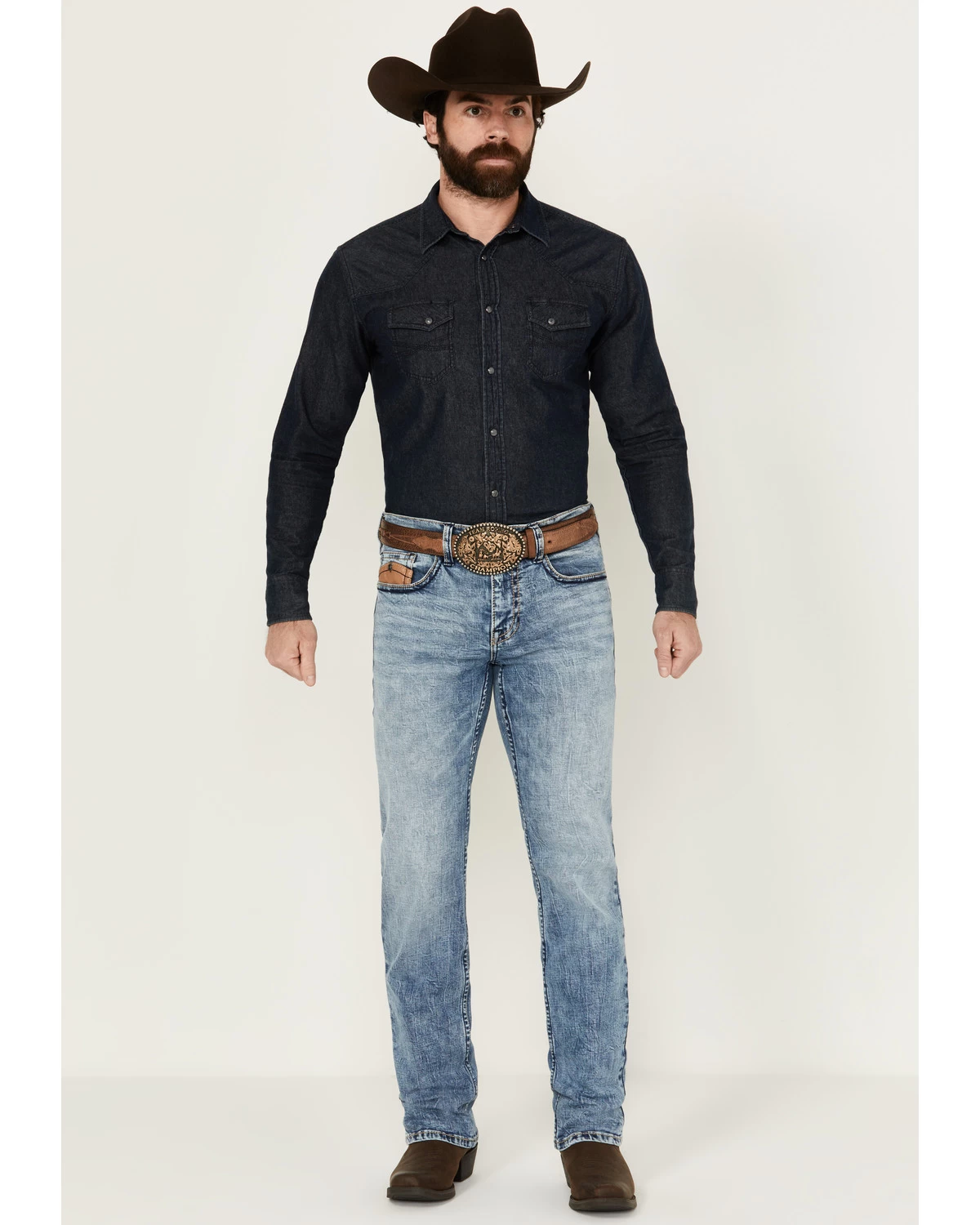 Cody James Core Men's Clover Leaf Light Wash Stretch Slim Straight Jeans 3 Cody James Core Men's Clover Leaf Light Wash Stretch Slim Straight Jeans