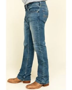 Cody James Men's Hawken Medium Wash Crosshatch Stretch Slim Bootcut Jeans -Western Cowboy Clothing Store 2000295742 400 P3