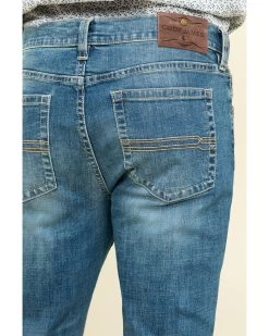 Cody James Men's Hawken Medium Wash Crosshatch Stretch Slim Bootcut Jeans -Western Cowboy Clothing Store 2000295742 400 P4