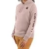 Carhartt Women's Clarkburg Heather Smoke Rose Midweight Logo Sleeve Graphic Work Sweatshirt -Western Cowboy Clothing Store 2000308671 600 P1