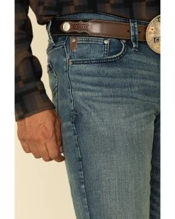Moonshine Spirit Men's Deep Pockets Dark Wash Stretch Slim Boot Jeans -Western Cowboy Clothing Store 2000312838 400 P4