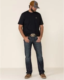 Moonshine Spirit Men's Eating Iron Dark Stretch Slim Straight Jeans