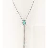 Prime Time Women's Turquoise Stone Bolo Necklace