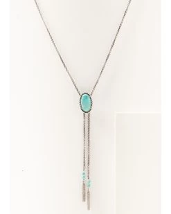 Prime Time Women's Turquoise Stone Bolo Necklace