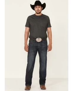 Rock & Roll Denim Men's Dark Vintage Double Barrel Stretch Relaxed Straight Jeans -Western Cowboy Clothing Store 2000334315 400 P3