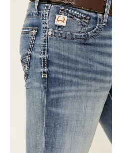 Cinch Men's Ian Medium Stonewash Performance Slim Bootcut Jeans -Western Cowboy Clothing Store 2000334656 402 P3