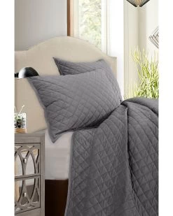 HiEnd Accents Velvet 3pc Quilt Set - King