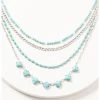Prime Time Jewelry Women's Turquoise & Silver Layered Necklace Set -Western Cowboy Clothing Store 2000338301 040 P1