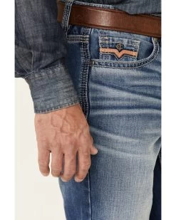 Cody James Core Men's Great Plains Dark Rigid Slim Straight Jeans -Western Cowboy Clothing Store 2000338753 400 P3