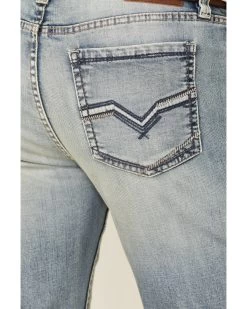 Moonshine Spirit Men's Wild West Light Wash Stretch Stackable Straight Jeans -Western Cowboy Clothing Store 2000338828 400 P4