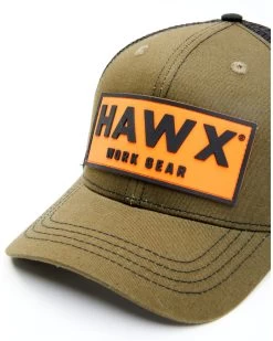 Hawx Men's Olive Logo Patch Mesh-Back Ball Cap -Western Cowboy Clothing Store 2000339188 341 P3