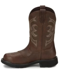 Justin Women's Wanette Waterproof Western Work Boots - Steel Toe -Western Cowboy Clothing Store 2000340880 200 P3
