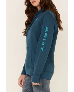 Ariat Women's Eurasian R.E.A.L Arm Logo Graphic Hoodie -Western Cowboy Clothing Store 2000341891 410 P4