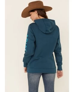 Ariat Women's Eurasian R.E.A.L Arm Logo Graphic Hoodie -Western Cowboy Clothing Store 2000341891 410 P5