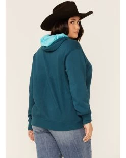 Ariat Women's Eurasian R.E.A.L Arm Logo Graphic Hoodie - Plus -Western Cowboy Clothing Store 2000341892 410 P3