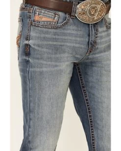 Cody James Core Men's Silver Spur Medium Wash Performance Stretch Slim Bootcut Jeans -Western Cowboy Clothing Store 2000342679 400 P4