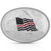 Montana Silversmiths Thin Red Line Flag Buckle -Western Cowboy Clothing Store 2000345961 040 P1
