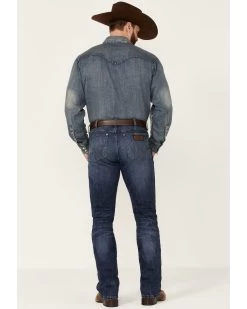 Wrangler Retro Men's Coast Dark Wash Stretch Slim Bootcut Jeans 8 Wrangler Retro Men's Coast Dark Wash Stretch Slim Bootcut Jeans -Western Cowboy Clothing Store 2000346853 400 P3