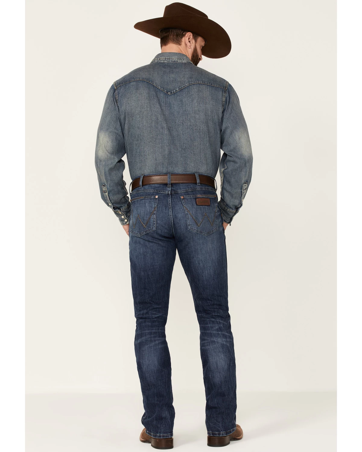 Wrangler Retro Men's Coast Dark Wash Stretch Slim Bootcut Jeans 5 Wrangler Retro Men's Coast Dark Wash Stretch Slim Bootcut Jeans - Image 3