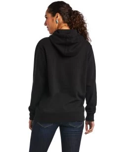 Ariat Women's Black R.E.A.L Mexico Embroidered Logo Pullover Hoodie - Plus -Western Cowboy Clothing Store 2000347975 001 P3