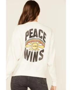 Wrangler Modern Women's Peace Wins Graphic Pullover Sweatshirt -Western Cowboy Clothing Store 2000348105 100 P4