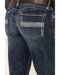 Cinch Men's Ian Dark Wash Performance Stretch Slim Bootcut Jeans -Western Cowboy Clothing Store 2000349448 402 P3