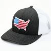 Oil Field Hats Men's Black & White American Flag US Patch Mesh-Back Ball Cap -Western Cowboy Clothing Store 2000350293 001 P1