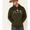 Tin Haul Men's Green Mountain Caps Logo Graphic Hooded Sweatshirt -Western Cowboy Clothing Store 2000350334 300 P1