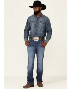 Wrangler 20X Men's Cynn Dark Wash Vintage Stretch Slim Bootcut Jeans - Long