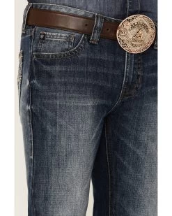 Rock & Roll Denim Men's Medium Wash Pistol Regular Bootcut Jeans -Western Cowboy Clothing Store 2000351103 400 P4