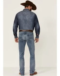 Rock & Roll Denim Men's Hooey Light Vintage Wash Revolver Stretch Slim Straight Jeans