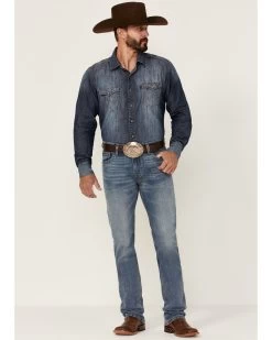 Rock & Roll Denim Men's Hooey Light Vintage Wash Revolver Stretch Slim Straight Jeans 8 Rock & Roll Denim Men's Hooey Light Vintage Wash Revolver Stretch Slim Straight Jeans -Western Cowboy Clothing Store 2000351106 400 P3