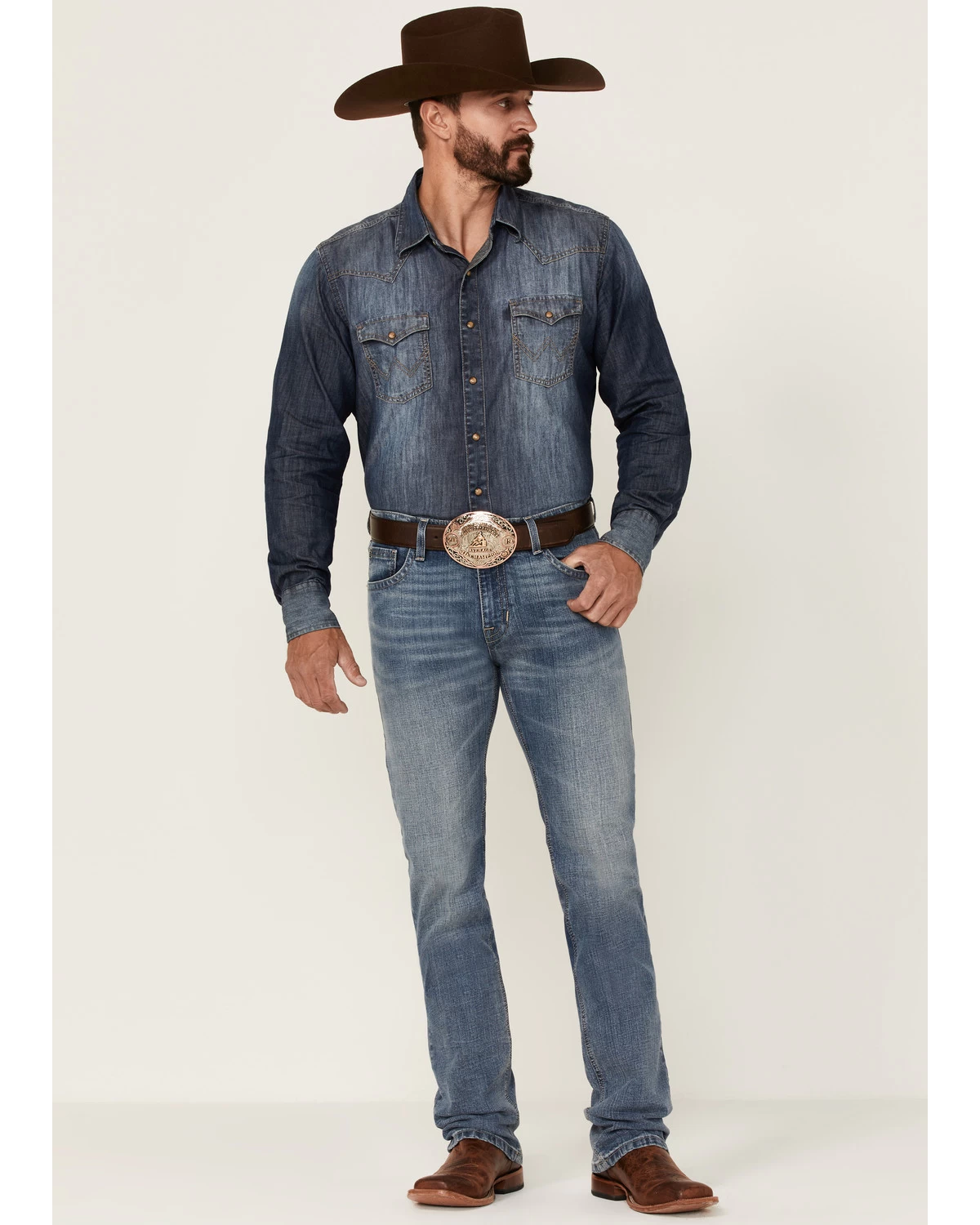 Rock & Roll Denim Men's Hooey Light Vintage Wash Revolver Stretch Slim Straight Jeans 5 Rock & Roll Denim Men's Hooey Light Vintage Wash Revolver Stretch Slim Straight Jeans - Image 3